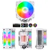 Ventilador de Refrigeración para CPU con Efecto de Luces de Colores ARGB, Cuatro Tubos de Cobre de Refrigeración, Radiador de Escritorio, Compatible con Múltiples Plataformas con 5V3