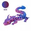 Impreso en 3D Dragón Escamoso Ventas Directas del Fabricante Venta al por Mayor Transfronteriza Puesto de Mercado Nocturno de Punto Escénico Papelería Dragón de Venta Caliente Articulaciones Móviles