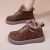 Nova coleção de inverno: Botas de algodão de cano alto com estampa de leopardo para mulheres, casuais e versáteis, com forro e espessamento adicionados para aquecimento, adequadas para uso ao ar livre e projetadas para manter os pés aquecidos e protegidos do frio.