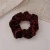 Faixa de Cabelo de Veludo Estampada de Leopardo de Alta Qualidade para Mulheres, Novo Estilo Preguiçoso Elástico de Cabelo, Corda de Cabelo da Moda Acessórios de Cabelo