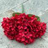 Nueva flor de boda china roja grande vino tinto boda roja pasillo camino plomo suave decoración flor falsa al por mayor