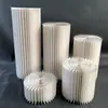 Mesa de postres cilíndrica plegable para bodas, columna romana de papel, adornos de plomo para caminos, escaparates de centros comerciales, diseño para fiestas de cumpleaños