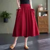 Pantalones de Nylon de Pierna Ancha para Mujer 2026 Verano Nuevo Estilo Holgados Tallas Grandes Color Sólido Cintura Elástica Pantalones de Falda Acampanada Casual Pantalones Cortos