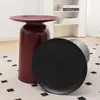 Mesita de noche Van Cleef Apartamento Pequeño Nórdico Sala de Estar Hogar Lujo Ligero Mesa de Café Pequeña de Gama Alta Mesa Baja Redonda Estilo Crema
