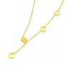 Colar com Pingente Longo de Franjas em Aço Inoxidável Venda Quente Transfronteiriça Corrente de Clavícula Dupla Camada Ouro 18K Luxo Acessível Joias de Alta Qualidade