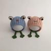 Chapéu Novo para Bebê Outono e Inverno Outono e Inverno Ins Sapo Fofo Super Fofo Bebê Tricô Espessado Chapéu de Lã para Bebê