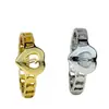 Anillo de acero de titanio con baño de vacío al por mayor de fábrica, explosiones transfronterizas Europa y Estados Unidos, anillo de joyería simple, anillo de corazón