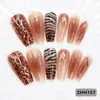 24 PIEZAS Colección de Arte para Uñas Bestseller Transfronterizo Navidad Halloween Flor Uñas Portátiles Ojo de Gato Halloween Piezas de Uñas Portátiles