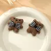 Mini Urso Fofo com Gravata Borboleta Acessórios Semi-Acabados Acessórios de Pelúcia DIY Acessórios de Roupa para Bonecos de Desenho