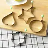 Molde para omelet de acero inoxidable DIY para el hogar, molde para huevo escalfado con forma de corazón, creativo, para desayuno, almuerzo, omelet redondo