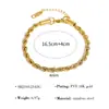 Explosões transfronteiriças da Amazon joias atacado banhado a ouro 18K pulseira torcida de aço inoxidável para o dia a dia Joker feminina não desbota