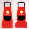 Delantal de Cocina Impermeable y a Prueba de Aceite con Dibujos Animados para Hombres y Mujeres, Ropa de Trabajo, Delantal Limpiable a Mano, Modelo de Pareja Anti-Manchas de Aceite