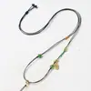 Collar de Cordón de Cuero Ajustable para Hombres y Mujeres, Adecuado para Colgantes de Jade y Colgantes de Oro