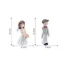 Miniatura de paisagem de buquê de novo casal, ornamentos de jardim de plástico, acessórios de decoração de bolo DIY e itens de artesanato para meninas