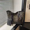 Bolso de Moda Europeo y Americano Estampado de Leopardo Otoño 2025 Nuevo Estilo Casual Madre e Hija Bolso de Hombro Bolso Tote de Gran Capacidad para Ir al Trabajo