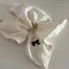 Fangyuan con encaje blanco anillo para el pelo de intestino grueso nueva banda de cuero sensación perezosa francesa anillo para el pelo de encaje retro