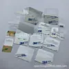 Venta al por mayor del fabricante Pegatinas de Gancho de PVC Transparente Caja de Embalaje Agujero de Avión Gancho Mascota Agujero Redondo Triángulo Agujero Autoadhesivo Lámina de Plástico