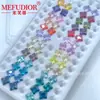Trevo de Quatro Folhas Colorido Corte Radiante Zircônia Pedra Solta Zircônia Cúbica Acessórios de Joias Transfronteiriços Acessórios de Pedras Preciosas