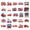 50 Camión de Bomberos Graffiti Personalidad Dibujos Animados Transfronterizo Cuenta de Mano para Niños Tarjeta Goo DIY Pegatina para Patineta Equipaje Impermeable