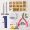 Argolas Abertas em Caixa Anel Único Base de Flor Fechos Lagosta Conjunto de Acessórios Colar Pulseira Conectando Pingentes Materiais DIY Feitos à Mão