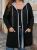 Otoño 2025 Europeo y Americano Comercio Exterior Amazon Plataforma Independiente Suministro Elegante Color Sólido Patchwork Falso Dos Piezas Talla Grande Top para Mujer