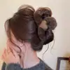 Presilha de Cabelo de Pelúcia em Formato de Coração para Penteados Updo na Parte de Trás da Cabeça, Presilha Jacaré Grande para Cabelo, Toque de Luxo, Novo Modelo 2025