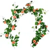 Planta de Flores Colgantes de Enredadera de Rosas Artificiales Ratán Boda Decoración del Hogar Paisajismo Exterior de Moda Pared de Flores Atrezzo Fotográfico Flores Falsas