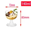 Copa de Champán Copa de Postre para Helado Copa de Vino Tinto Copa para Cócteles de Fiesta Vaso Desechable de Plástico para Mousse