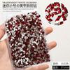 Tendência de Internet Ano Novo Tamanho Mini Grande Vermelho Plano em Forma de Diamante Noiva Arte de Unha Super Brilhante Decoração de Unha com Strass