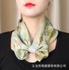 Nuevo Estilo Elegante para Vestir Bufanda Larga Pequeña Multifuncional de Seda Bufanda Artística Decorativa que Combina con Todo Bufanda Cervical de Moda para Mujer
