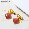 Colgante de Ágata de Cristal Natural Pieza Tallada en Piedra Congelada Lichi Accesorios de Joyería Hechos a Mano DIY Colgante para Pulsera Cuentas Espaciadoras
