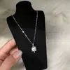 Colar de prata de lei s925 novo estilo chinês lírio-do-vale, corrente de clavícula com lantejoulas de luxo suave e leve, versátil para o dia a dia