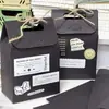 Caja de Regalo de Caramelo de Cuero de Vaca Marrón Retro Ins Pequeño Regalo Material de Empaque para Envío Bolso Satchel Estéreo Bolsa de Regalo