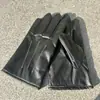 Luvas de Dedo com Tela Sensível ao Toque em Couro PU para Outono e Inverno, à Prova de Frio e Quentes, Luvas Espessadas para Ciclismo e Esqui ao Ar Livre, Luvas Masculinas