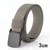 Cinturón de Lona Casual para Combinar con Todo Hebilla de Aleación de Zinc Metálica 3cm Patrón Simple de Tanque Cinturón de Nylon de Secado Rápido Cinturón para Pantalón