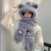 Sombrero para Mujer 2026 Invierno Nuevo Estilo Orejas de Conejo Lindas Bufanda y Guantes de Felpa Todo en Uno Caliente Protección para Orejas Calentador de Cuello