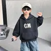 Roupas Infantis de Outono e Inverno Moletom Masculino com Lã e Espessamento Bebê Inverno Novo Estilo Roupas Infantis Macacão com Capuz de Lã Top Estiloso