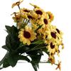 22 Flores Artificiales de Girasol Pequeñas para el Hogar, Mesa de Comedor, Valla de Girasoles para Jardinería, Flores Artificiales de Girasol al por Mayor