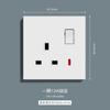Hong Kong e Macau versão 13A Tomada plug-in britânica com carregamento rápido USB tipo-c Padrão britânico pé quadrado painel de três furos mudo branco