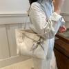 Bolso de Tote Trendy Estilo Coreano Gran Capacidad Tendencia de Internet PU Simple Verano Último Bolso de Hombro Portátil Bolso Cruzado para Mujer Versátil