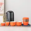 Juego de té para viajes de negocios, una tetera y cuatro tazas para clientes, bienestar de los empleados, regalo de alta gama, regalo del Festival de Medio Otoño y fin de año