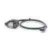 Cable de Datos USB 2.0 A/F Doble Puerto Personalizado con Tuerca a Terminal Dupont 2.0-5P*2 USB Hembra con Orejas