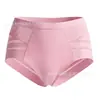 Comercio Exterior Europeo y Americano Tallas Grandes para Mujer Algodón Puro Cintura Alta Sexy Encaje Hueco Levanta Glúteos Control de Abdomen Tanga