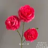 Flor Roja de Rosa Artificial para Boda Material Flor para Techo de Auditorio de Boda Camino de Arte Floral de Techo Fondo de Flores Decorativo Pared de Flores Artificiales