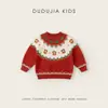 [Dia de Natal] Dudu Home Roupas Infantis Suéteres para Meninos Suéteres Infantis Outono e Inverno Calças para Meninas Macacões de Bebê Tendência