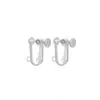 Pinzas para Orejas de Acero Inoxidable con Recubrimiento al Vacío Forma de U Ajustables Accesorios para Pendientes DIY Transfronterizos Accesorios Venta al por Mayor