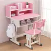 Escritorio Estilo Escuela para Estudiantes de Primaria, Juego de Escritorio y Silla de Estudio para Niños para Uso en Casa para Niños y Niñas, Juego de Escritorio para Tareas