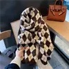 Bufanda de Punto con Árbol de Navidad Rojo, Estilo Coreano, Atmosférica, Cálida para Invierno, Versátil, Calentador de Cuello Regalo de Navidad para Pareja Estudiante