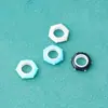 Novo Anel de Conexão Polygonal Colorido de Prata Esterlina S925 10mm para Pulseira de Contas de Cristal DIY Acessórios de Prata