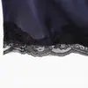 Comércio Exterior Transfronteiriço Atacado Moda Feminina Outono e Inverno 2025 Patchwork de Renda Estilo Europeu e Americano Vestido Mini de Cetim de Seda